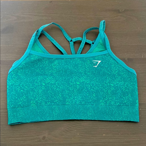 Gymshark Other - Gymshark Adapt Fleck Seamless Sports Bra Medium Support Jewel Green Size M
